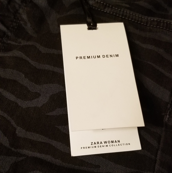 🦓 Fun Zara Sz 4 Zebra Print High Rise Jeans - Picture 2 of 7